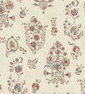 Decorative floral pattern on a beige background