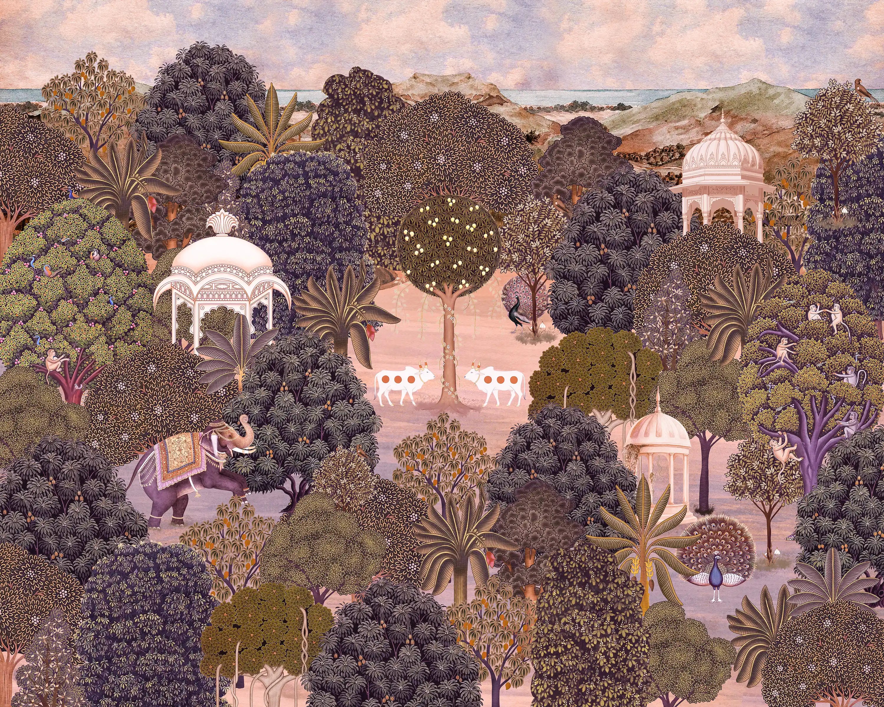 Royal Bagh Artistry Wallpaper