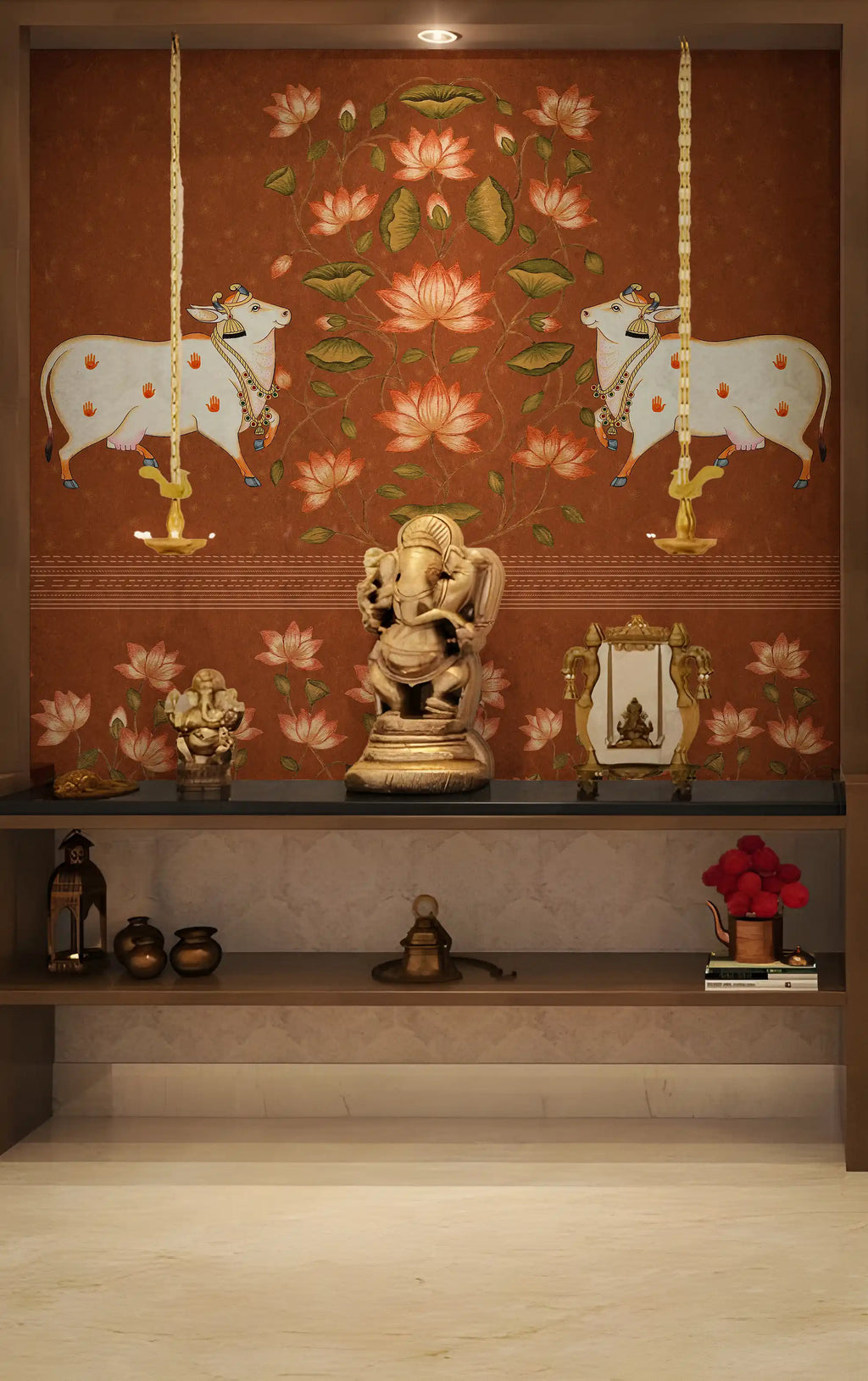 Sacred Lotus Harmony Wallpaper