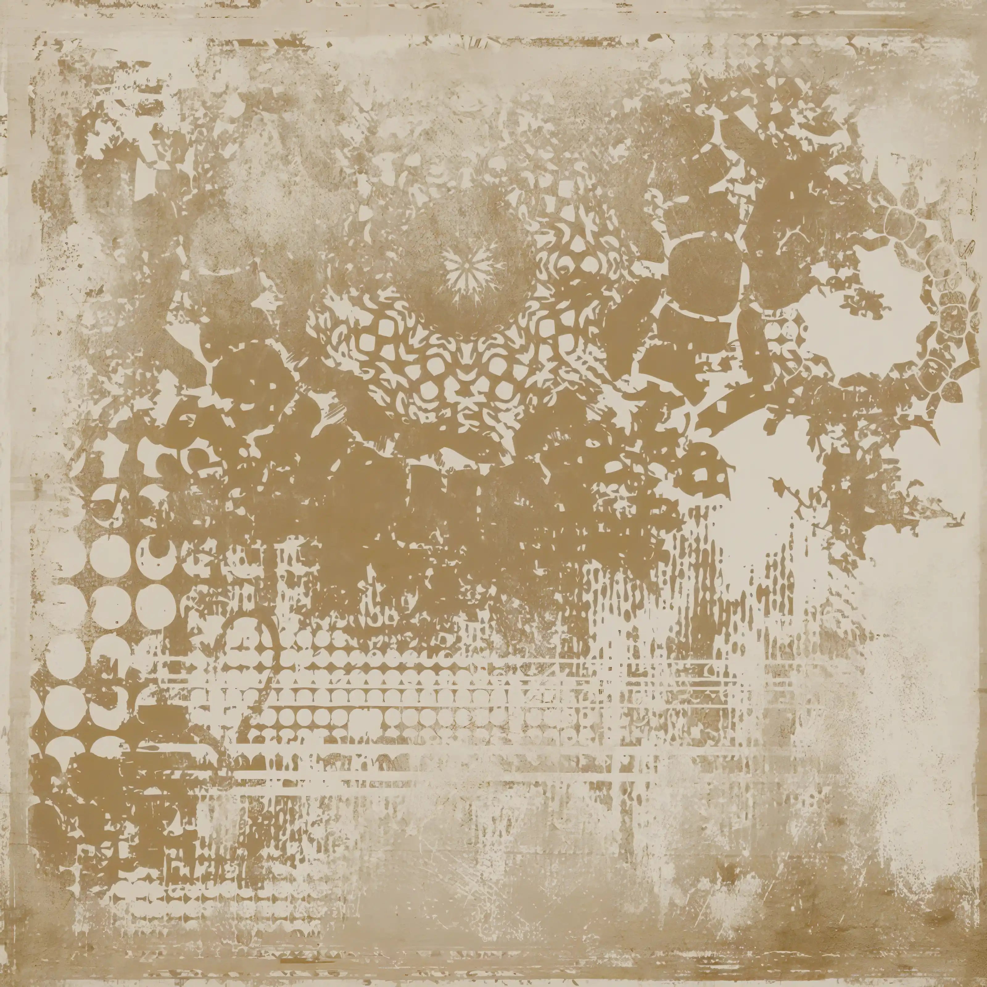 Abstract patterned wallpaper with beige and brown tones