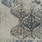 Decorative pattern with blue and gray design on a textured background