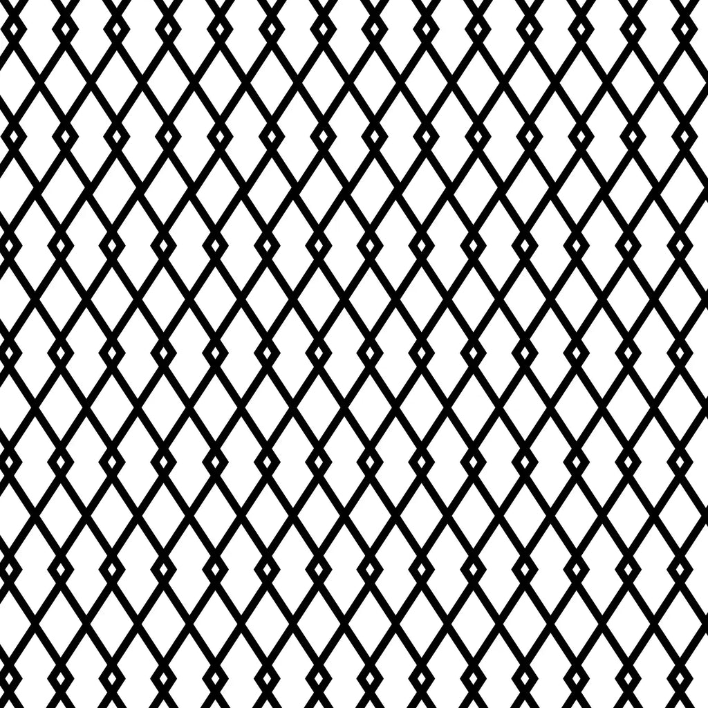 Black and white geometric lattice pattern