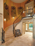 Staircase with decorative elements in a home interior
