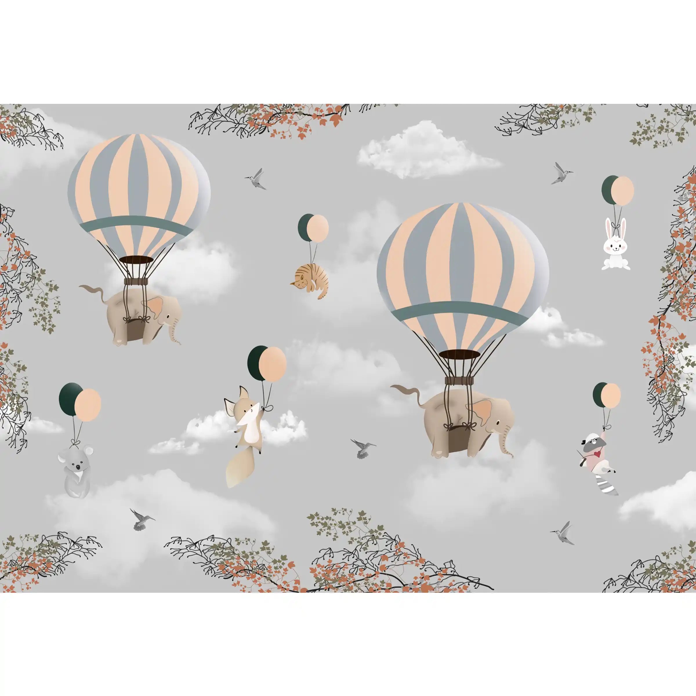 Fantasy castle on a hill with a pastel sky and birds
